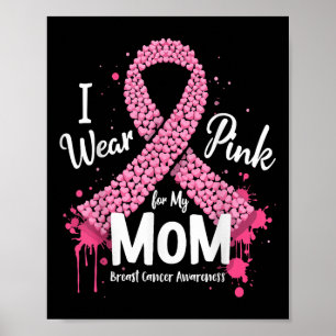 Poster Eu Visto Rosa Para A Consciência Do Cancer Mama Da