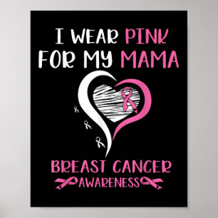Poster Eu Visto Rosa Para A Minha Mãe Cancer Consciência 