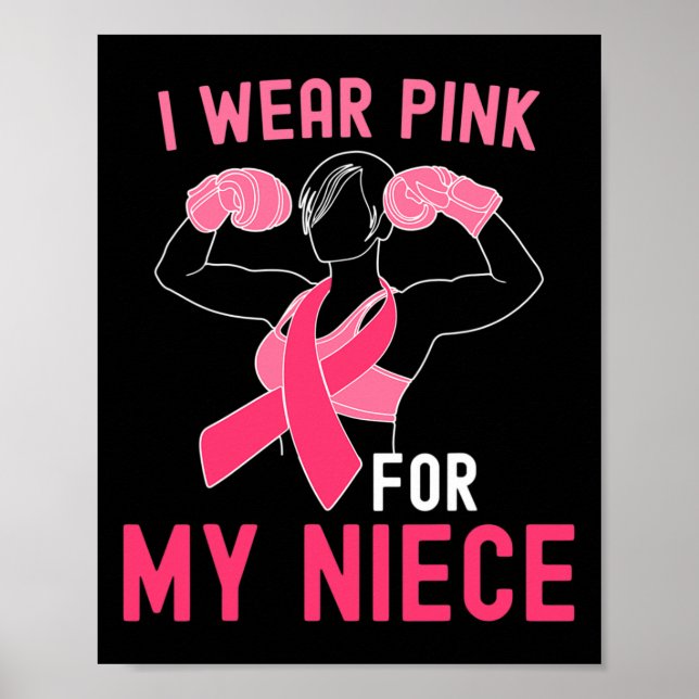 Poster Eu Visto Rosa Para A Minha sobrinha - Apoio O Canc (Frente)