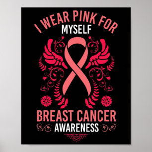 Poster Eu Visto Rosa Para Mim Próprio Sobrevivente Do Cân