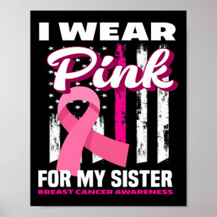 Poster Eu Visto Rosa Para Minha Consciência Do Cancer Da