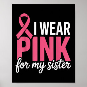 Poster Eu Visto Rosa Para Minha Consciência Do Cancer Da