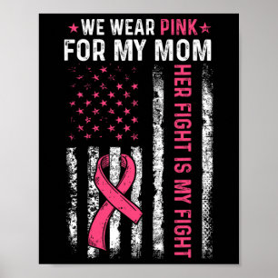 Poster Eu Visto Rosa Para Minha Mãe Conhecer O Cancer Da