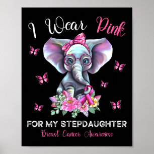Poster Eu Visto Rosa Para O Cancer De Mama Da Minha Filha