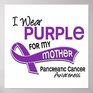 Póster Eu Visto Roxo 42 Câncer de pâncreas Mãe