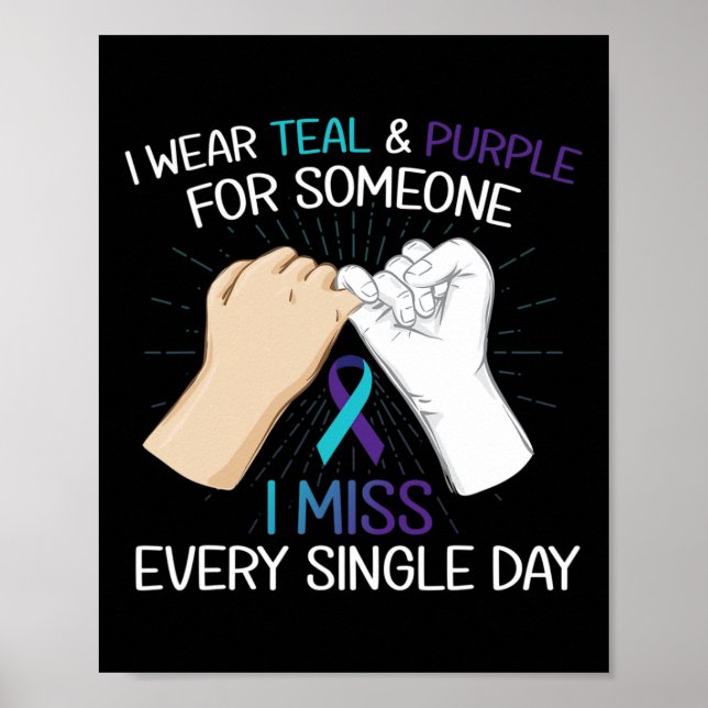 Poster Eu Visto Roxo De Teto Para Alguém Que Sinto Falta  (Frente)