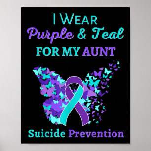 Poster Eu Visto Roxo E Teal Para A Minha Tia.