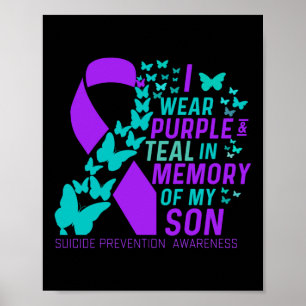 Poster Eu Visto Roxo E Teal Para O Meu Filho Suicida Prev