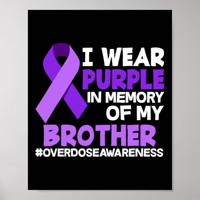 Poster Eu Visto Roxo Em Memória De Minha Sobredosagem Irm (Frente)