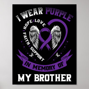 Poster Eu Visto Roxo Em Memória Do Meu Irmão Epilepsia Aw