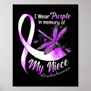 Poster Eu Visto Roxo Em Memória Do Meu Sobredosagem Niece