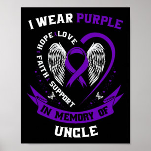 Poster Eu Visto Roxo Na Memória Do Tio Câncer de pâncreas