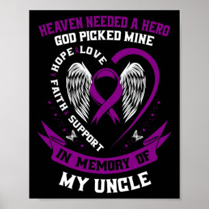 Poster Eu Visto Roxo Na Memória Do Tio Câncer de pâncreas