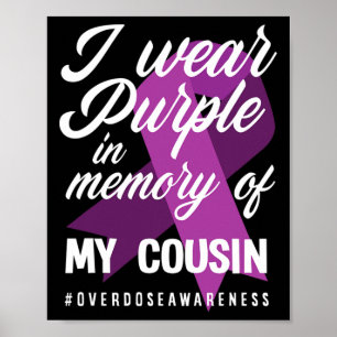 Poster Eu Visto Roxo Na Memória Para A Sobredosagem Do Me