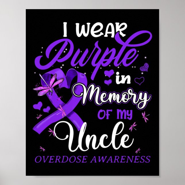 Poster Eu Visto Roxo Na Memória Para Minha Sobredosagem D (Frente)