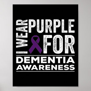 Poster Eu Visto Roxo Para A Consciência Da Demência Heime