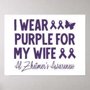 Poster Eu Visto Roxo para a consciência da minha mulher A