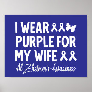 Poster Eu Visto Roxo para a consciência da minha mulher A