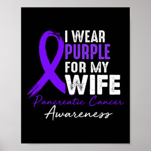 Poster Eu Visto Roxo Para A Consciência Do Câncer de pânc
