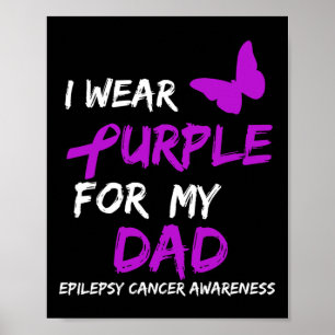 Poster Eu Visto Roxo para a consciência do Cancer Epileps