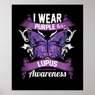 Poster Eu visto Roxo para a Consciência do Lupus