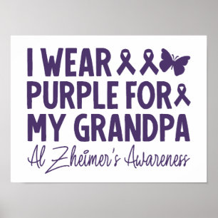 Poster Eu Visto Roxo para a consciência do meu avô Alzhei