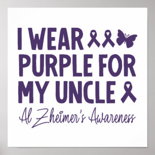 Poster Eu Visto Roxo para a consciência do meu tio Alzhei