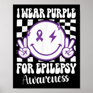 Poster Eu Visto Roxo Para A Consciência Epilepsia Sorria