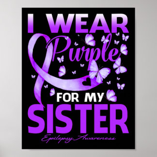 Poster Eu Visto Roxo Para A Minha Consciência Da Epilepsi