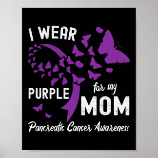 Poster Eu visto Roxo para a minha mãe Câncer de pâncreas 