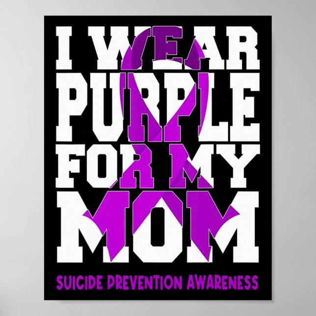 Poster Eu Visto Roxo Para A Minha Mãe Prevenir O Suicídio (Frente)