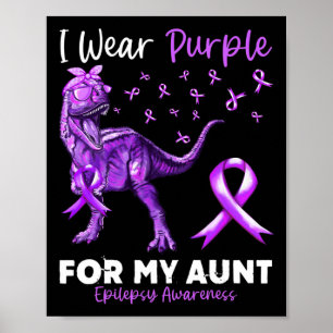 Poster Eu Visto Roxo Para A Minha Tia Epilepsy Sensibiliz