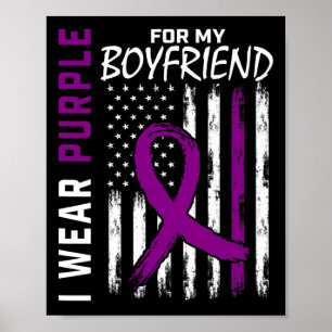 Poster Eu Visto Roxo Para Câncer de pâncreas De Namorado 