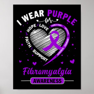 Poster Eu Visto Roxo Para Fibromialgia Sensibilização Fri