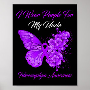 Poster Eu Visto Roxo Para Meu Tio Fibromialgia Guerreiro