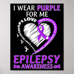Poster Eu Visto Roxo Para Mim Consciência Epilepsia Coste
