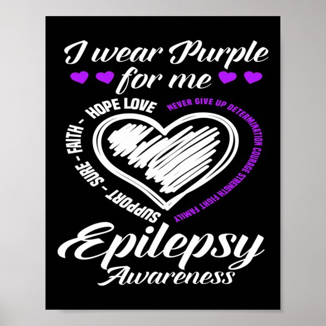 Poster Eu Visto Roxo Para Mim Guerreiro Combatendo Epilep (Frente)
