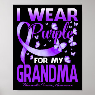 Poster Eu Visto Roxo Para Minha Avó Câncer de pâncreas Aw