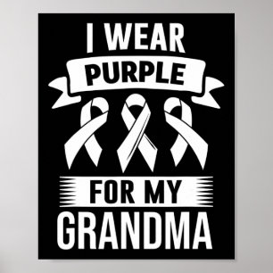 Poster Eu Visto Roxo Para Minha Avó Sensibilização