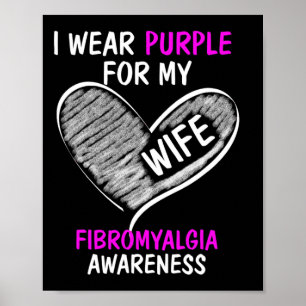 Poster Eu Visto Roxo Para Minha Família Esposa Fibromialg