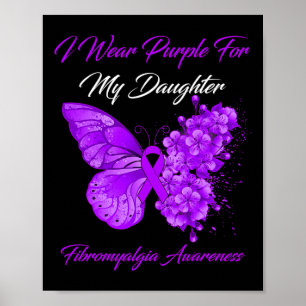 Poster Eu Visto Roxo Para Minha Filha Fibromialgia Guerre