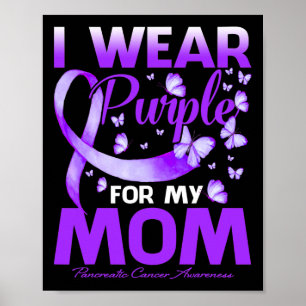 Poster Eu Visto Roxo Para Minha Mãe Câncer de pâncreas Aw