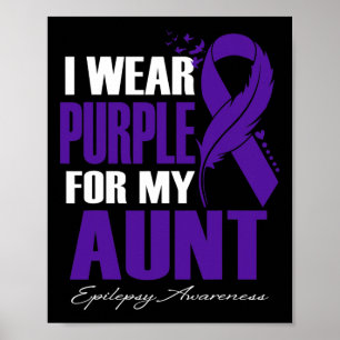 Poster Eu Visto Roxo Para Minha Tia Epilepsia Sensibiliza