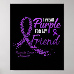Poster Eu Visto Roxo Para O Amigo Câncer de pâncreas Awar