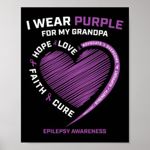Poster Eu Visto Roxo Para O Meu Avô Epilepsy Awaries Ki