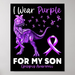 Poster Eu Visto Roxo Para O Meu Filho Sensibilização Para
