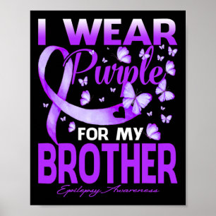 Poster Eu Visto Roxo Para O Meu Irmão Sensibilização Para