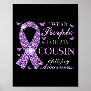 Poster Eu Visto Roxo Para O Meu Pó De Consciência Da Epil