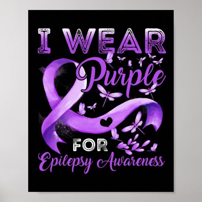 Poster Eu Visto Roxo Para Sensibilização Epilepsia Fita R (Frente)
