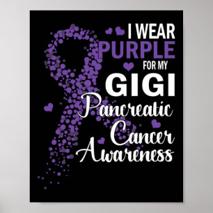 Poster Eu Visto Roxo Pelo Meu Câncer de pâncreas Gigi Awa